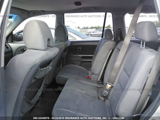 5FNYF28478B019534 - 2008 HONDA PILOT EX SILVER photo 8