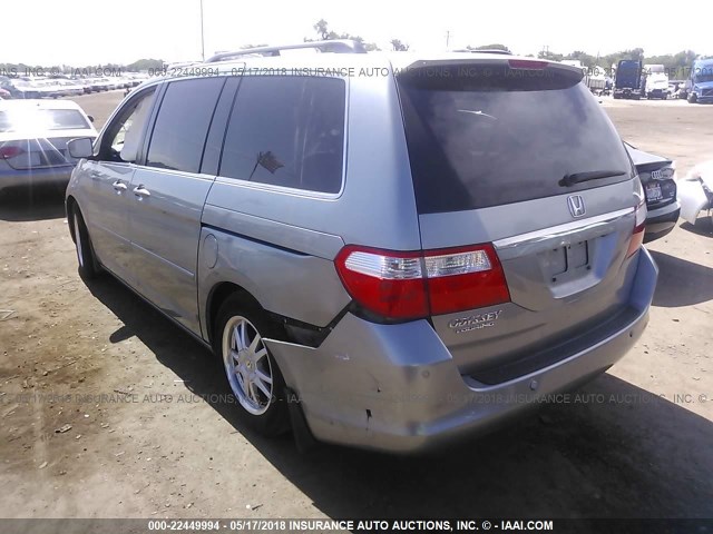 5FNRL38836B106270 - 2006 HONDA ODYSSEY TOURING Light Blue photo 3