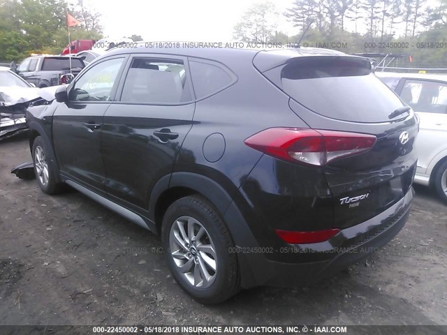 KM8J3CA41HU290795 - 2017 HYUNDAI TUCSON LIMITED/SPORT AND ECO/SE BLACK photo 3