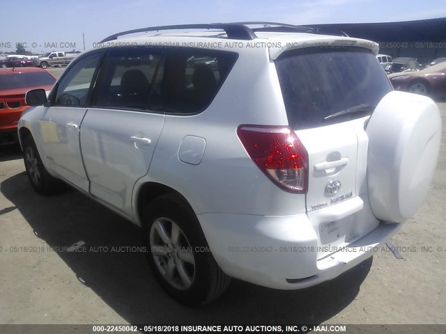 JTMZD34V985107789 - 2008 TOYOTA RAV4 LIMITED WHITE photo 3