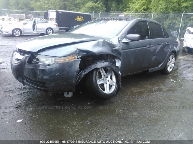 19UUA66265A069496 - 2005 ACURA TL GRAY photo 2