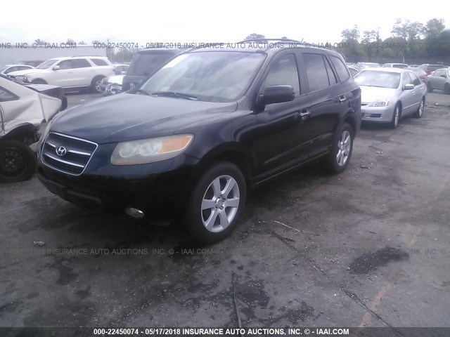 5NMSH13E67H124623 - 2007 HYUNDAI SANTA FE SE/LIMITED BLACK photo 2