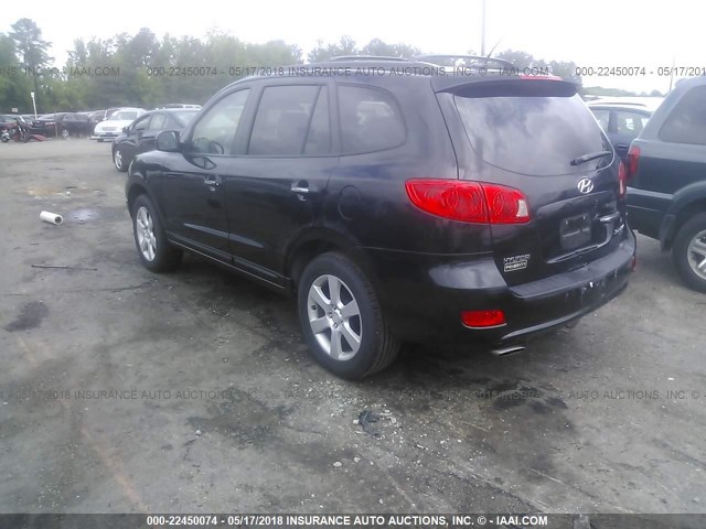 5NMSH13E67H124623 - 2007 HYUNDAI SANTA FE SE/LIMITED BLACK photo 3