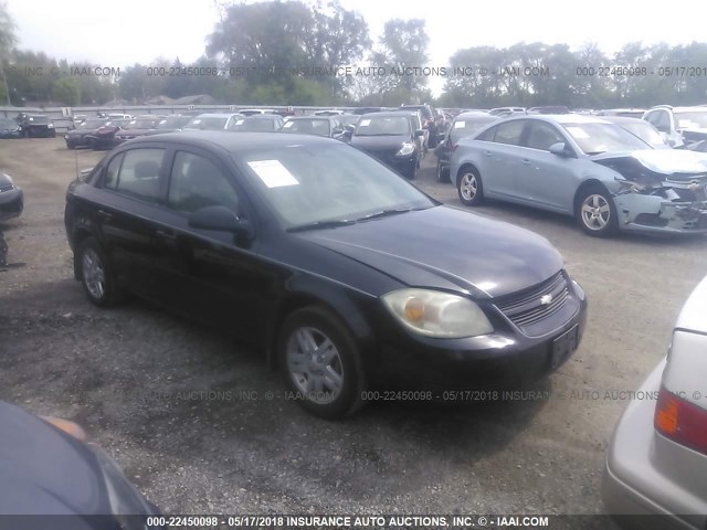 1G1AL52F957528590 - 2005 CHEVROLET COBALT LS BLACK photo 1