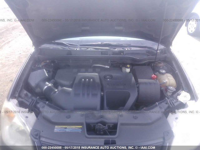 1G1AL52F957528590 - 2005 CHEVROLET COBALT LS BLACK photo 10