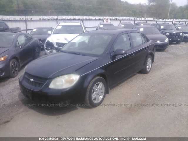 1G1AL52F957528590 - 2005 CHEVROLET COBALT LS BLACK photo 2