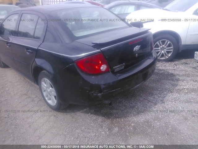 1G1AL52F957528590 - 2005 CHEVROLET COBALT LS BLACK photo 6