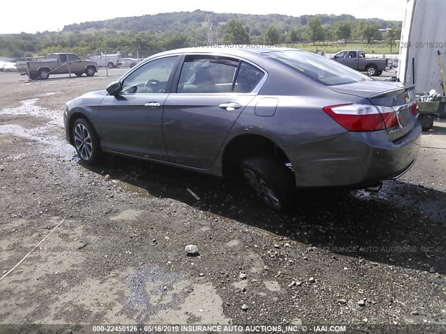 1HGCR2F58EA140432 - 2014 HONDA ACCORD SPORT GRAY photo 3