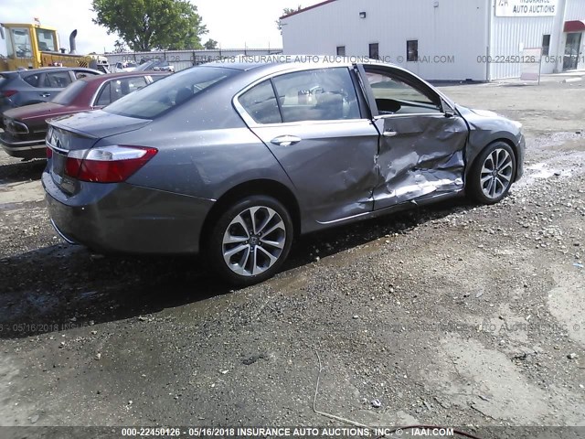 1HGCR2F58EA140432 - 2014 HONDA ACCORD SPORT Сұр фото 4