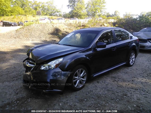 4S3BMBC67D3027760 - 2013 SUBARU LEGACY 2.5I PREMIUM GRAY photo 2