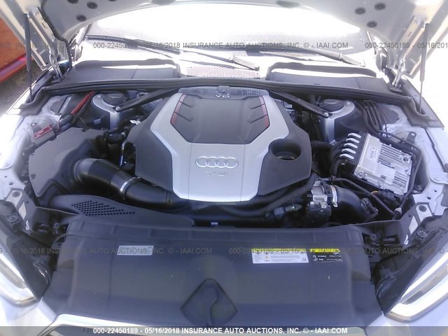 WAUY4GF59JN006612 - 2018 AUDI S5 PREMIUM PLUS 银色 照片 10