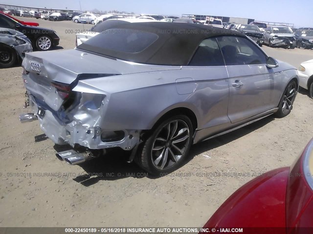 WAUY4GF59JN006612 - 2018 AUDI S5 PREMIUM PLUS 银色 照片 4