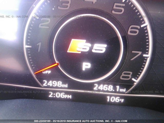 WAUY4GF59JN006612 - 2018 AUDI S5 PREMIUM PLUS 银色 照片 7