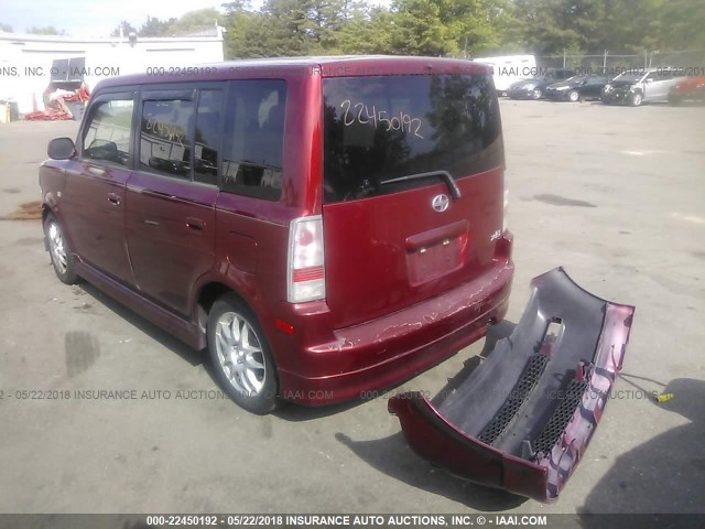 JTLKT324164087303 - 2006 TOYOTA SCION XB RED photo 3
