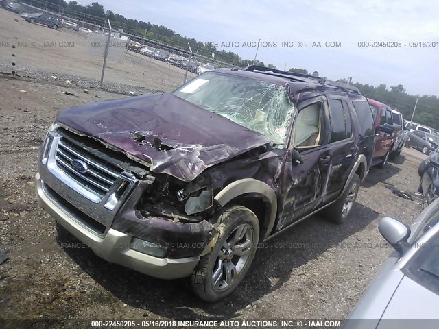 1FMEU64E18UB17783 - 2008 FORD EXPLORER EDDIE BAUER BURGUNDY photo 2