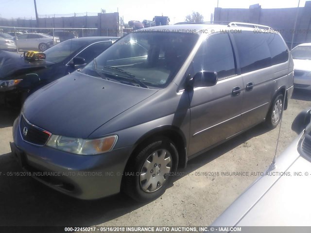 2HKRL1851YH558281 - 2000 HONDA ODYSSEY LX GRAY photo 2