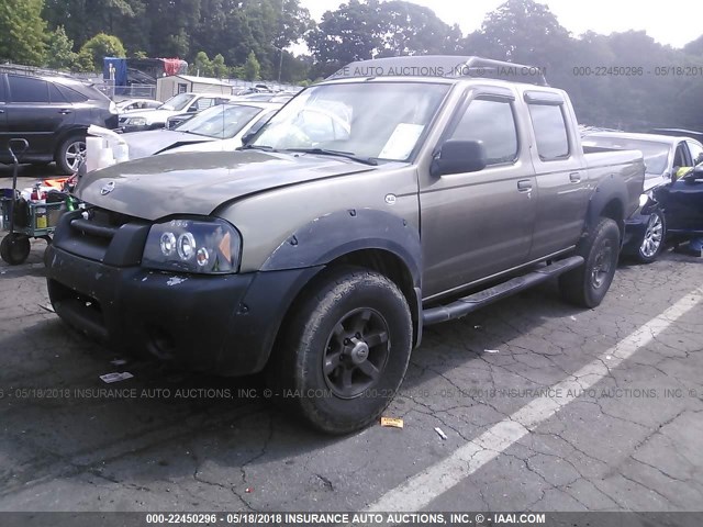 1N6ED27TX1C380645 - 2001 NISSAN FRONTIER CREW CAB XE/CREW CAB SE BROWN photo 2