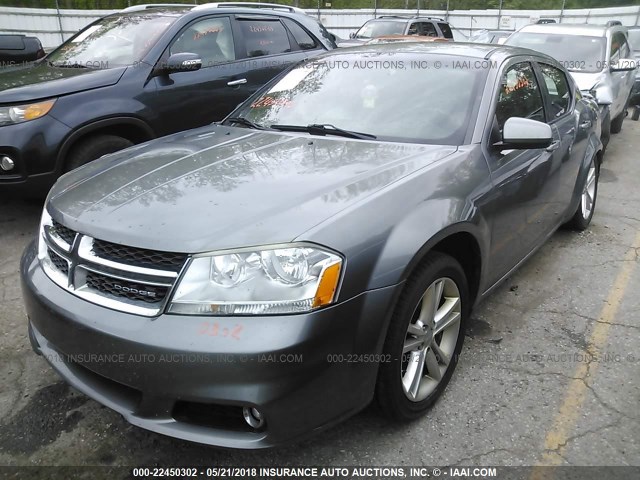 1B3BD1FG1BN620631 - 2011 DODGE AVENGER MAINSTREET GRAY photo 2