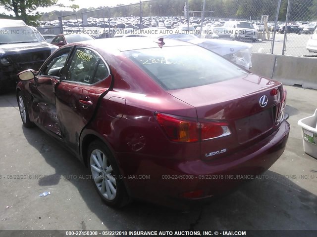 JTHCK262892031878 - 2009 LEXUS IS 250 RED photo 3