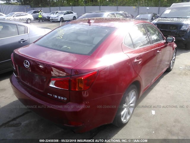 JTHCK262892031878 - 2009 LEXUS IS 250 RED photo 4