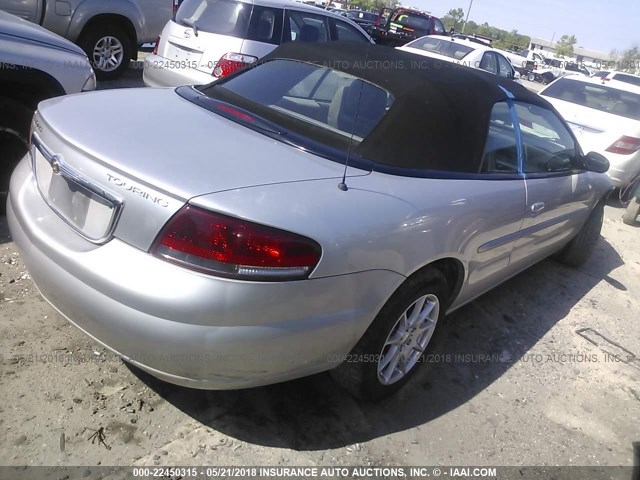 1C3EL55R75N662349 - 2005 CHRYSLER SEBRING TOURING SILVER photo 4