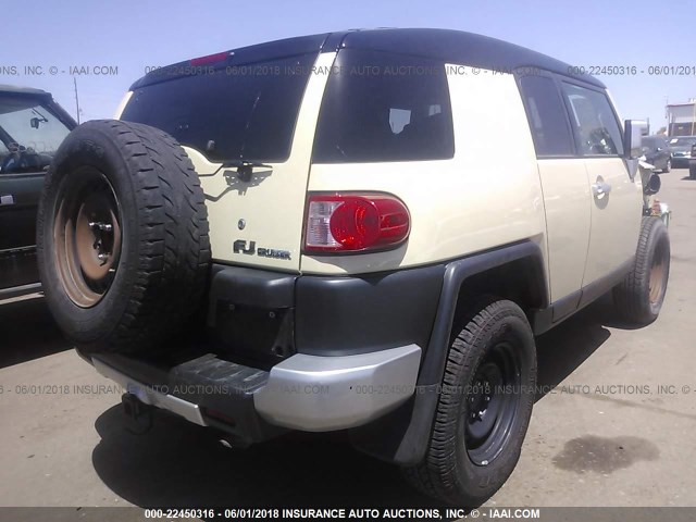 JTEBU11F48K009009 - 2008 TOYOTA FJ CRUISER TAN photo 4