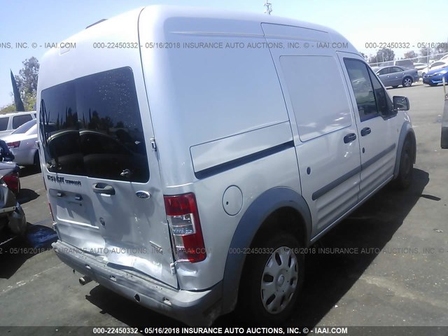 NM0LS7CN0DT165491 - 2013 FORD TRANSIT CONNECT XL SILVER photo 4