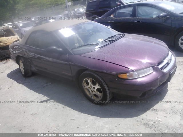 3C3EL55H1WT333607 - 1998 CHRYSLER SEBRING JXI PURPLE photo 1