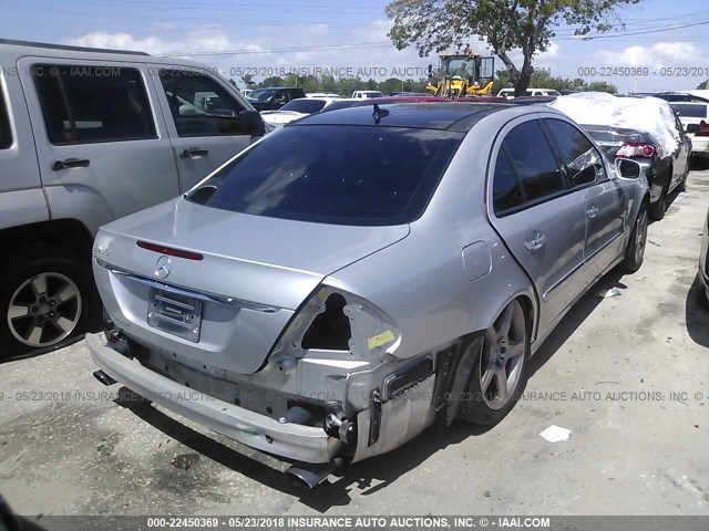 WDBUF72XX8B248709 - 2008 MERCEDES-BENZ E 550 SILVER photo 4