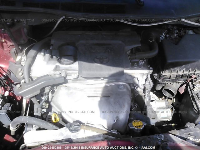 4T1BF1FK3CU542160 - 2012 TOYOTA CAMRY SE/LE/XLE RED photo 10