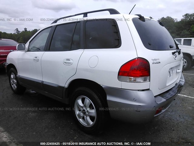 KM8SC13D96U097619 - 2006 HYUNDAI SANTA FE GLS/LIMITED WHITE photo 3