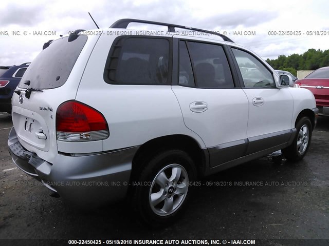 KM8SC13D96U097619 - 2006 HYUNDAI SANTA FE GLS/LIMITED WHITE photo 4