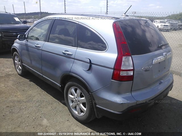 JHLRE38768C039474 - 2008 HONDA CR-V EXL BLUE photo 3