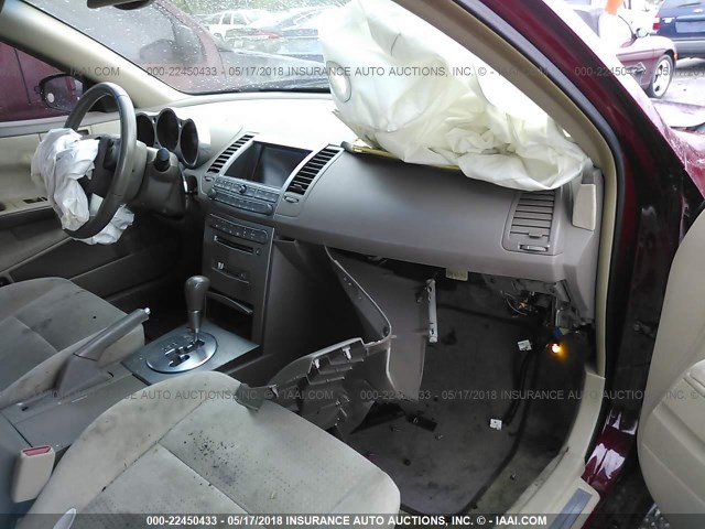 1N4BA41E04C928408 - 2004 NISSAN MAXIMA SE/SL BURGUNDY photo 5