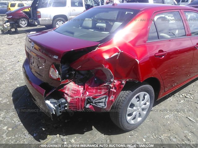 JTDBL40E599072212 - 2009 TOYOTA COROLLA LE/XLE RED photo 6