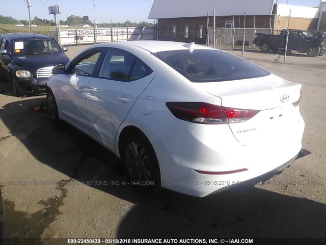 5NPD84LFXJH288373 - 2018 HYUNDAI ELANTRA SEL/VALUE/LIMITED WHITE photo 3