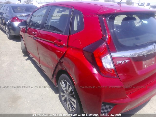 3HGGK5H88FM703840 - 2015 HONDA FIT EX/EXL RED photo 6