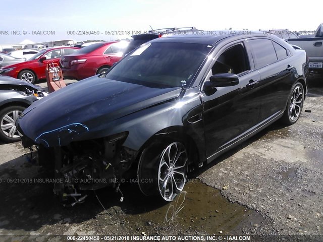 1FAHP2KT7FG130154 - 2015 FORD TAURUS SHO BLACK photo 2