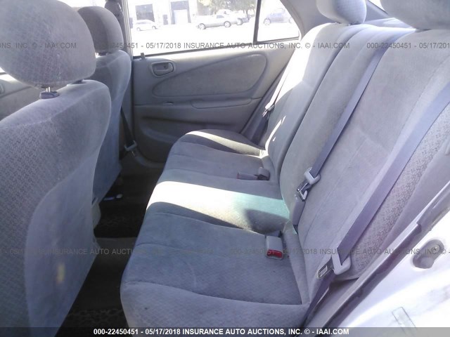 1NXBR12E2YZ413891 - 2000 TOYOTA COROLLA VE/CE/LE 银色 照片 8
