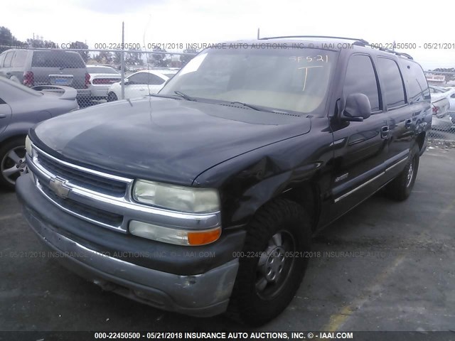 3GNEC16T7YG145359 - 2000 CHEVROLET SUBURBAN C1500 BLACK photo 2