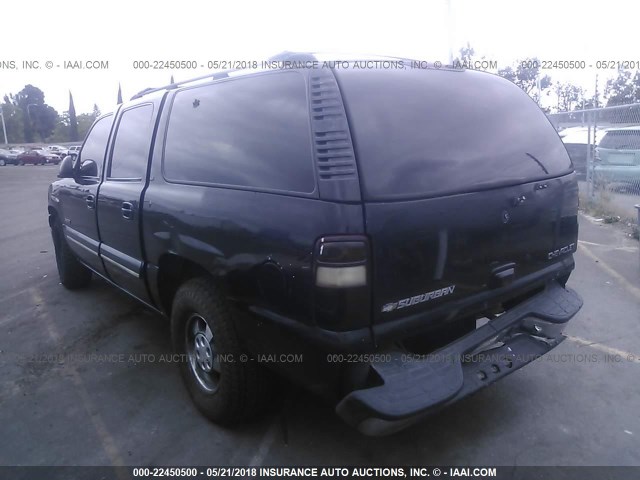 3GNEC16T7YG145359 - 2000 CHEVROLET SUBURBAN C1500 BLACK photo 3