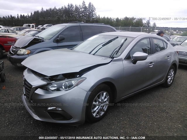 JM1BM1U72G1335095 - 2016 MAZDA 3 SPORT GRAY photo 2