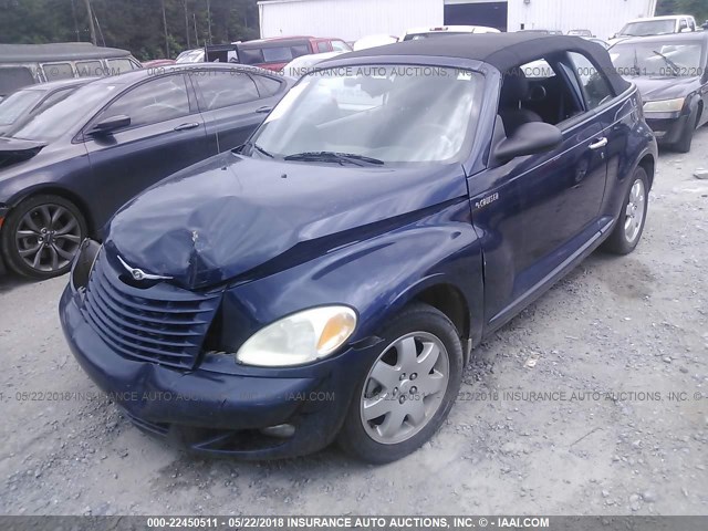 3C3EY55E25T620525 - 2005 CHRYSLER PT CRUISER TOURING BLUE photo 2