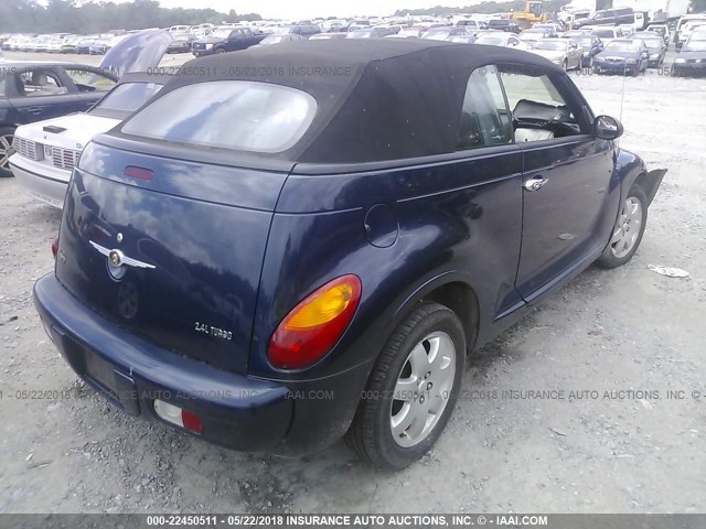 3C3EY55E25T620525 - 2005 CHRYSLER PT CRUISER TOURING BLUE photo 4