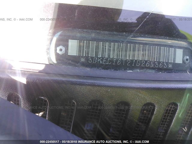 3GKEC16T21G265363 - 2001 GMC YUKON XL C1500 BLUE photo 9