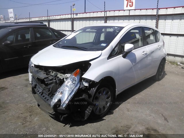 3N1CE2CP8FL364958 - 2015 NISSAN VERSA NOTE S/S PLUS/SV/SL/SR WHITE photo 2