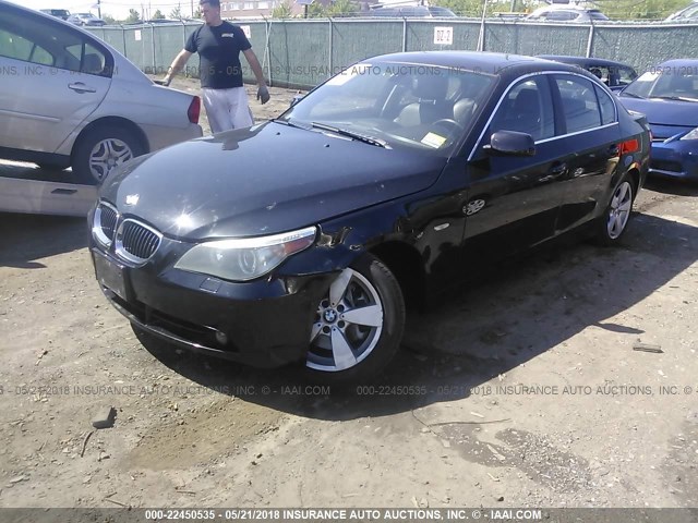 WBANF73506CG69543 - 2006 BMW 530 XI BLACK photo 2