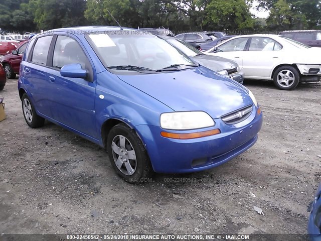 KL1TD66656B517170 - 2006 CHEVROLET AVEO LS BLUE photo 1