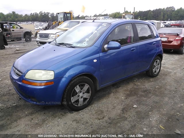 KL1TD66656B517170 - 2006 CHEVROLET AVEO LS BLUE photo 2