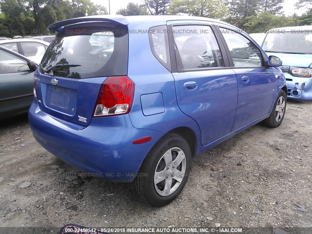 KL1TD66656B517170 - 2006 CHEVROLET AVEO LS BLUE photo 4